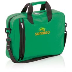 Torba na dokumenty z nadrukiem Twojego logo, materiał: poliester, kolor: zielony Torba na dokumenty z nadrukiem Twojego logo, materiał: poliester, kolor: zielony