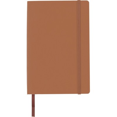 Notatnik ok. A5 z nadrukiem Twojego logo, materiał: karton, pu, papier, kolor: brązowy