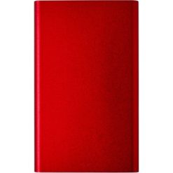 Power bank 4000 mAh z nadrukiem Twojego logo, materiał: aluminium, kolor: czerwony Power bank 4000 mAh z nadrukiem Twojego logo, materiał: aluminium, kolor: czerwony