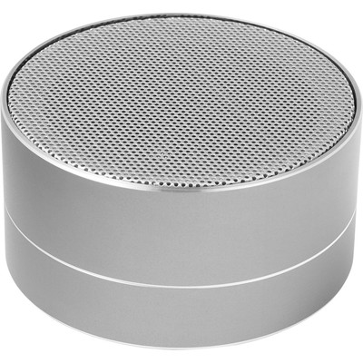 Głośnik bezprzewodowy 3W z nadrukiem Twojego logo, materiał: metal, aluminium, kolor: srebrny
