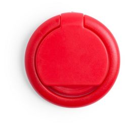 Wielofunkcyjny uchwyt do telefonu, stojak na telefon z nadrukiem Twojego logo, materiał: plastik, kolor: czerwony