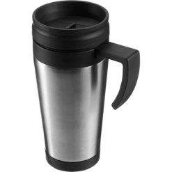 Kubek termiczny 420 ml z nadrukiem Twojego logo, materiał: stal nierdzewna, stal, kolor: srebrny Kubek termiczny 420 ml z nadrukiem Twojego logo, materiał: stal nierdzewna, stal, kolor: srebrny