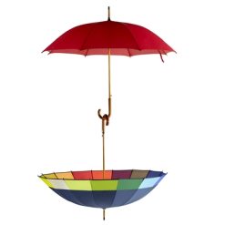 Parasol automatyczny z nadrukiem Twojego logo, materiał: metal, drewno, poliester, kolor: biały Parasol automatyczny z nadrukiem Twojego logo, materiał: metal, drewno, poliester, kolor: biały