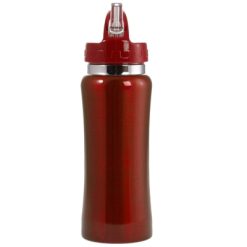 Butelka sportowa 600 ml z nadrukiem Twojego logo, materiał: metal, stal nierdzewna, stal, kolor: czerwony Butelka sportowa 600 ml z nadrukiem Twojego logo, materiał: metal, stal nierdzewna, stal, kolor: czerwony