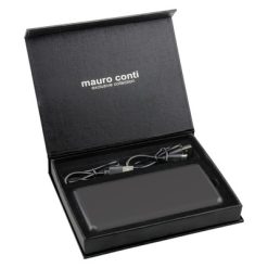 Bezprzewodowy power bank 10000 mAh Mauro Conti z przyssawkami, ładowarka bezprzewodowa 10W | Stef z nadrukiem Twojego logo, materiał: plastik, aluminium, kolor: czarny Bezprzewodowy power bank 10000 mAh Mauro Conti z przyssawkami, ładowarka bezprzewodowa 10W | Stef z nadrukiem Twojego logo, materiał: plastik, aluminium, kolor: czarny