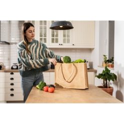 Torba z juty na zakupy | Lucas z nadrukiem Twojego logo, materiał: juta, kolor: neutralny