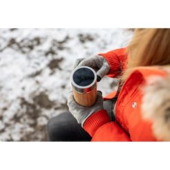Bambusowy termos 500 ml, posiada sitko zatrzymujące fusy oraz dotykowy cyfrowy wyświetlacz temperatury napojów | Georgia z nadrukiem Twojego logo, materiał: bambus, stal nierdzewna, stal, kolor: drewno Bambusowy termos 500 ml, posiada sitko zatrzymujące fusy oraz dotykowy cyfrowy wyświetlacz temperatury napojów | Georgia z nadrukiem Twojego logo, materiał: bambus, stal nierdzewna, stal, kolor: drewno