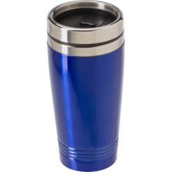Kubek termiczny 450 ml z nadrukiem Twojego logo, materiał: stal nierdzewna, stal, kolor: niebieski Kubek termiczny 450 ml z nadrukiem Twojego logo, materiał: stal nierdzewna, stal, kolor: niebieski