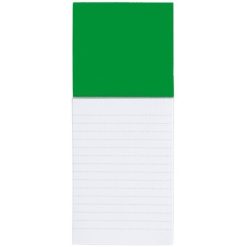 Notatnik ok. A6 z magnesem na lodówkę z nadrukiem Twojego logo, materiał: papier, pp, magnes, kolor: zielony