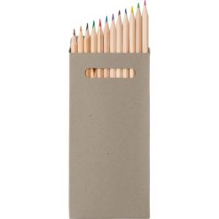 Zestaw kredek z nadrukiem Twojego logo, materiał: karton, drewno, kolor: neutralny Zestaw kredek z nadrukiem Twojego logo, materiał: karton, drewno, kolor: neutralny
