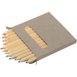 Zestaw kredek z nadrukiem Twojego logo, materiał: karton, drewno, kolor: neutralny Zestaw kredek z nadrukiem Twojego logo, materiał: karton, drewno, kolor: neutralny
