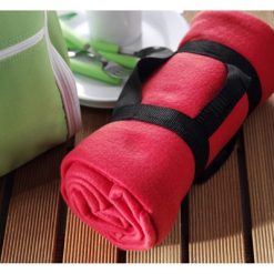 Koc piknikowy z nadrukiem Twojego logo, materiał: nylon, polar, kolor: granatowy Koc piknikowy z nadrukiem Twojego logo, materiał: nylon, polar, kolor: granatowy