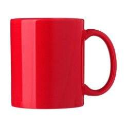 Kubek ceramiczny 300 ml z nadrukiem Twojego logo, materiał: ceramika, kolor: czerwony
