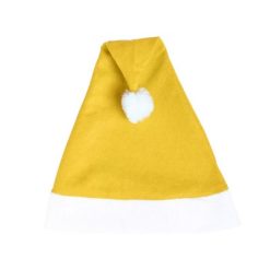 Czapka świąteczna z nadrukiem Twojego logo, materiał: poliester, kolor: żółty Czapka świąteczna z nadrukiem Twojego logo, materiał: poliester, kolor: żółty