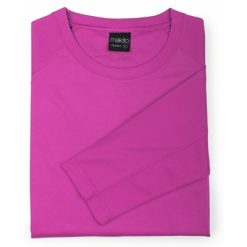 Koszulka z długimi rękawami z nadrukiem Twojego logo, materiał: poliester, kolor: różowy