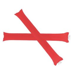 Dmuchane pałki, 2 szt. z nadrukiem Twojego logo, kolor: czerwony Dmuchane pałki, 2 szt. z nadrukiem Twojego logo, kolor: czerwony