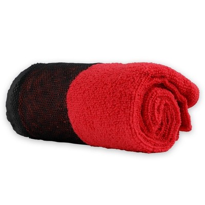 Ręcznik | Gregory z nadrukiem Twojego logo, materiał: poliester, mikrofibra, kolor: czerwony