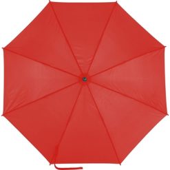 Parasol automatyczny z nadrukiem Twojego logo, materiał: plastik, poliester, eva, włókno szklane, kolor: czerwony Parasol automatyczny z nadrukiem Twojego logo, materiał: plastik, poliester, eva, włókno szklane, kolor: czerwony
