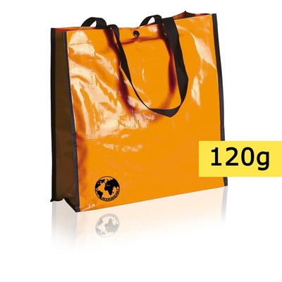 Torba na zakupy z nadrukiem Twojego logo, materiał: pp, kolor: pomarańczowy