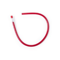 Elastyczny ołówek z nadrukiem Twojego logo, materiał: pvc, kolor: czerwony