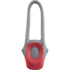 Lampka rowerowa z nadrukiem Twojego logo, materiał: plastik, silikon, kolor: czerwony Lampka rowerowa z nadrukiem Twojego logo, materiał: plastik, silikon, kolor: czerwony