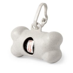 Zasobnik z woreczkami na psie odchody z nadrukiem Twojego logo, materiał: pp, włókno bambusowe, kolor: neutralny