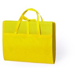 Mata plażowa z nadrukiem Twojego logo, materiał: plastik, pp, kolor: żółty