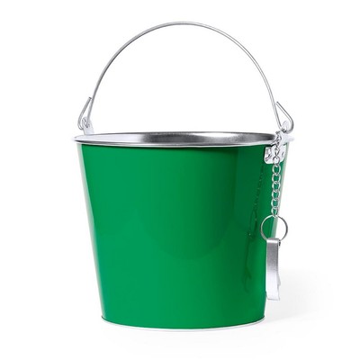 Cooler, wiaderko z nadrukiem Twojego logo, materiał: metal, kolor: zielony