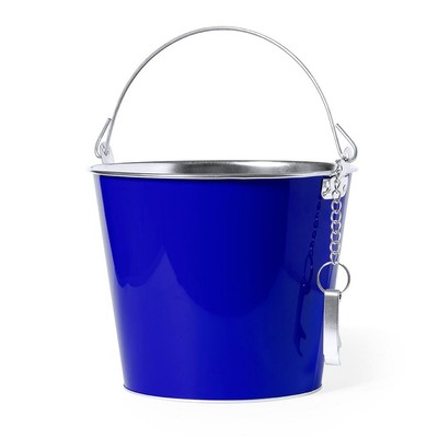 Cooler, wiaderko z nadrukiem Twojego logo, materiał: metal, kolor: niebieski