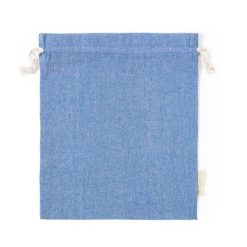 Duży worek z bawełny z recyklingu z nadrukiem Twojego logo, materiał: bawełna, kolor: niebieski