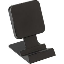 Ładowarka bezprzewodowa 5W-10W, stojak na telefon z nadrukiem Twojego logo, materiał: plastik, kolor: czarny