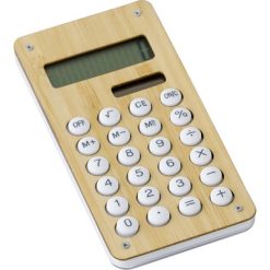 Kalkulator, gra labirynt z kulką, panel słoneczny z nadrukiem Twojego logo, materiał: plastik, bambus, kolor: drewno