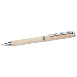 Drewniany długopis z nadrukiem Twojego logo, materiał: metal, drewno, papier, kolor: brązowy