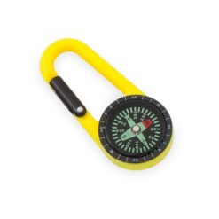 Kompas z karabińczykiem z nadrukiem Twojego logo, materiał: plastik, kolor: żółty