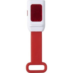 Lampka rowerowa z nadrukiem Twojego logo, materiał: plastik, silikon, kolor: czerwony Lampka rowerowa z nadrukiem Twojego logo, materiał: plastik, silikon, kolor: czerwony