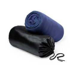 Koc RPET z nadrukiem Twojego logo, materiał: poliester, rpet, kolor: granatowy