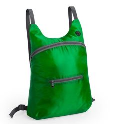 Składany plecak z nadrukiem Twojego logo, materiał: poliester, kolor: zielony