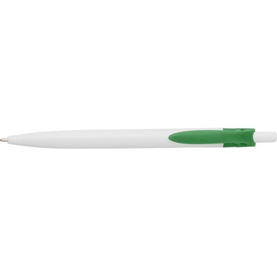 Długopis z nadrukiem Twojego logo, materiał: plastik, kolor: zielony