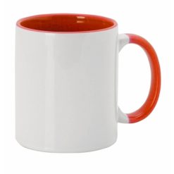 Kubek ceramiczny 350 ml z nadrukiem Twojego logo, materiał: ceramika, kolor: czerwony Kubek ceramiczny 350 ml z nadrukiem Twojego logo, materiał: ceramika, kolor: czerwony