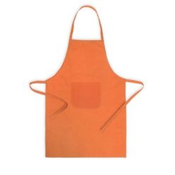 Fartuch kuchenny z nadrukiem Twojego logo, materiał: poliester, bawełna, kolor: pomarańczowy