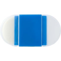 Gumka do mazania i temperówka z nadrukiem Twojego logo, materiał: ps, tpr, kolor: niebieski