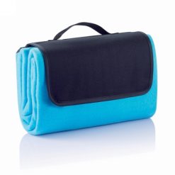 Koc piknikowy z nadrukiem Twojego logo, materiał: poliester, pe, polar, epe, kolor: niebieski