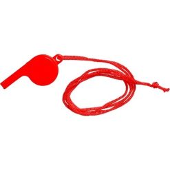 Gwizdek ze sznurkiem z nadrukiem Twojego logo, materiał: nylon, ps, kolor: czerwony Gwizdek ze sznurkiem z nadrukiem Twojego logo, materiał: nylon, ps, kolor: czerwony