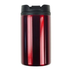 Kubek termiczny 290 ml z nadrukiem Twojego logo, materiał: stal nierdzewna, stal, kolor: czerwony Kubek termiczny 290 ml z nadrukiem Twojego logo, materiał: stal nierdzewna, stal, kolor: czerwony