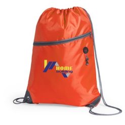 Worek ze sznurkiem z nadrukiem Twojego logo, materiał: poliester, kolor: pomarańczowy