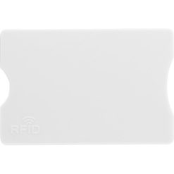 Etui na kartę kredytową, ochrona RFID z nadrukiem Twojego logo, materiał: aluminium, ps, kolor: biały Etui na kartę kredytową, ochrona RFID z nadrukiem Twojego logo, materiał: aluminium, ps, kolor: biały