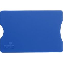 Etui na kartę kredytową, ochrona RFID z nadrukiem Twojego logo, materiał: aluminium, ps, kolor: niebieski