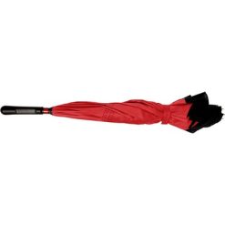 Odwracalny parasol manualny z nadrukiem Twojego logo, materiał: włókno szklane, pongee, kolor: czerwony
