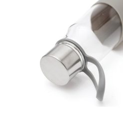 Szklana butelka 550 ml VINGA Lean z nadrukiem Twojego logo, materiał: szkło, kolor: szary Szklana butelka 550 ml VINGA Lean z nadrukiem Twojego logo, materiał: szkło, kolor: szary