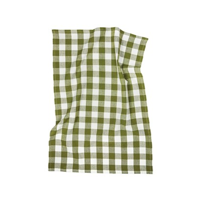 Ręcznik kuchenny VINGA Clare z nadrukiem Twojego logo, materiał: bawełna, kolor: zielony